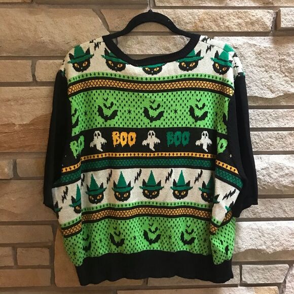 BANNED Apparel Spooky Boo Jumper Sweater Whimsigoth Halloween 4x NWT black - Picture 11 of 15